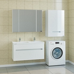 СанТа Тумба с раковиной Лондон 100, двойная раковина – фотография-7